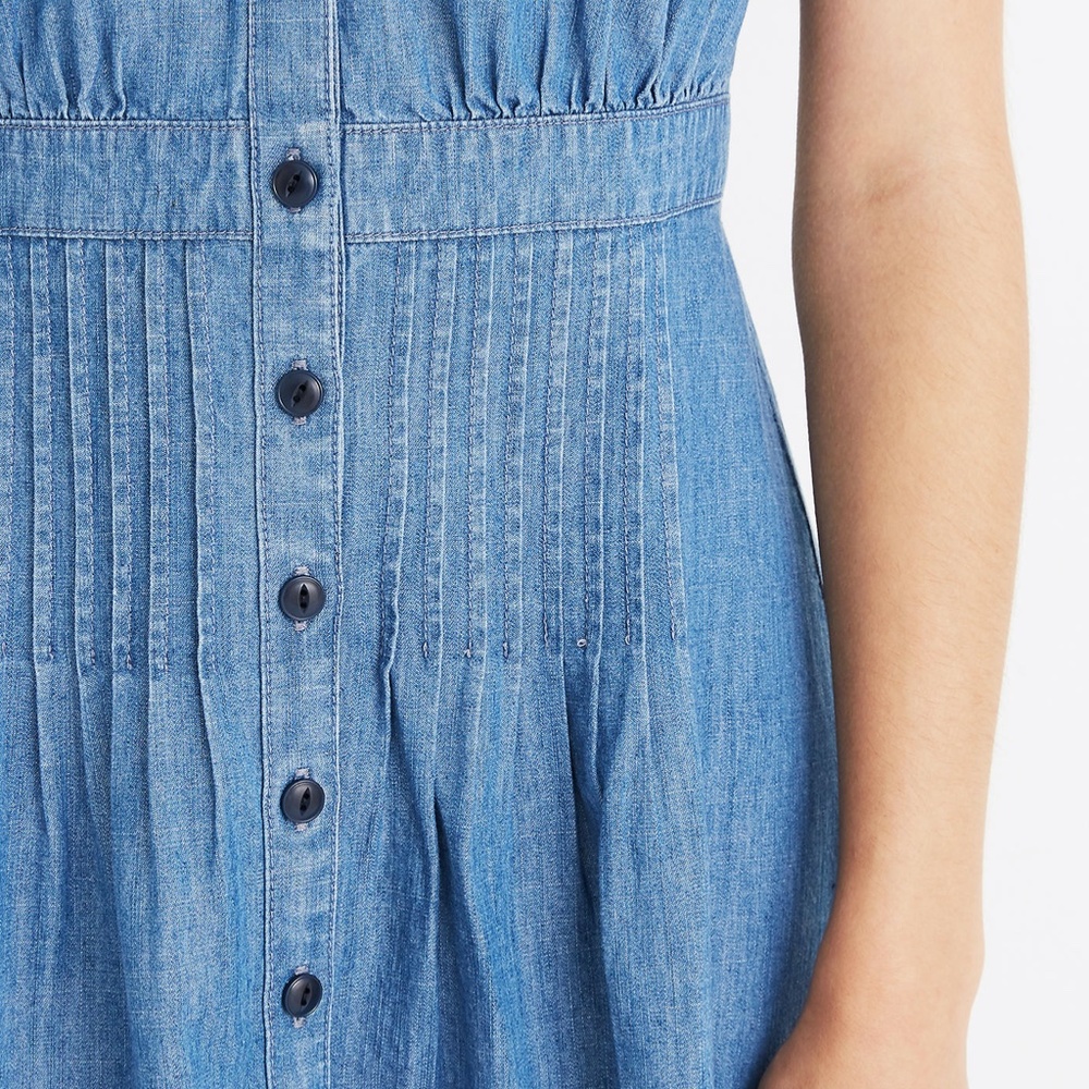 Madewell Denim Daylily Dress SZ 0 - Picture 4 of 15